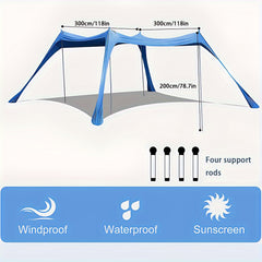 Portable Beach Tent Easy Install Waterproof Outdoor Camping Seaside Sunshade
