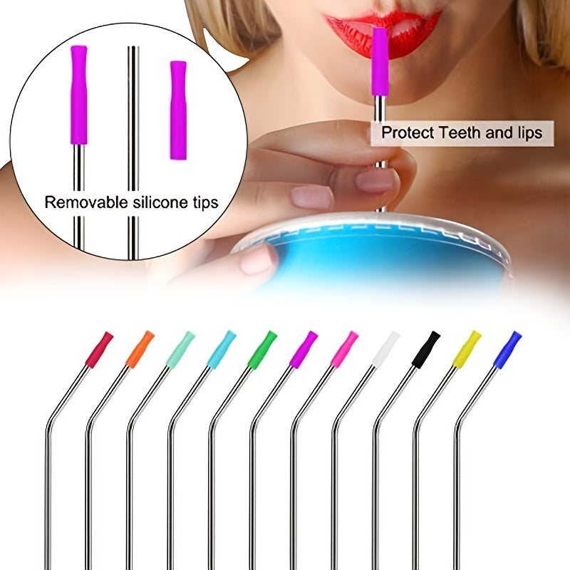 Silicone Straw Tips Covers for Stainless Steel Straws