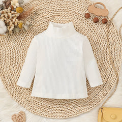 Baby Girl's Ribbed Cotton Bottoming Shirt