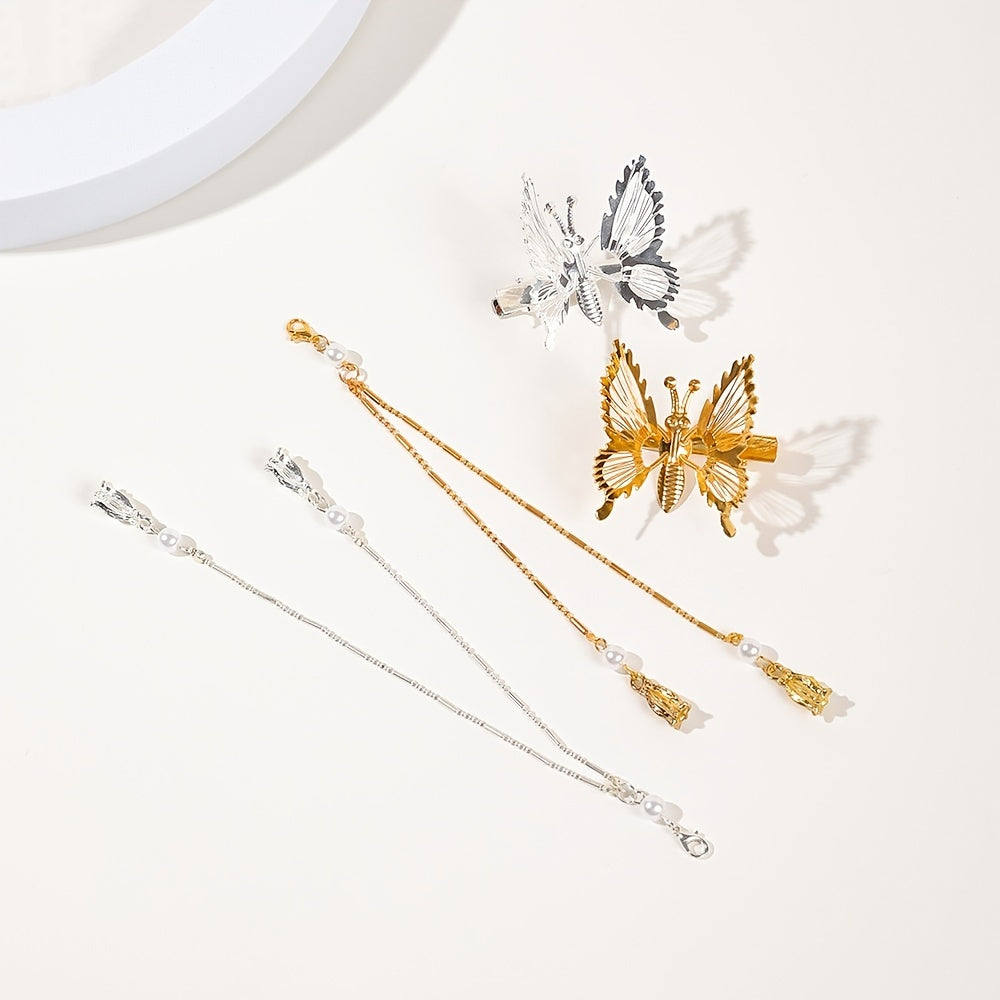 3D Butterfly Hair Clips Metal Non Slip Hair Accessories