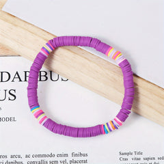Bohemian Colorful Soft Clay Beaded Bracelet for Women