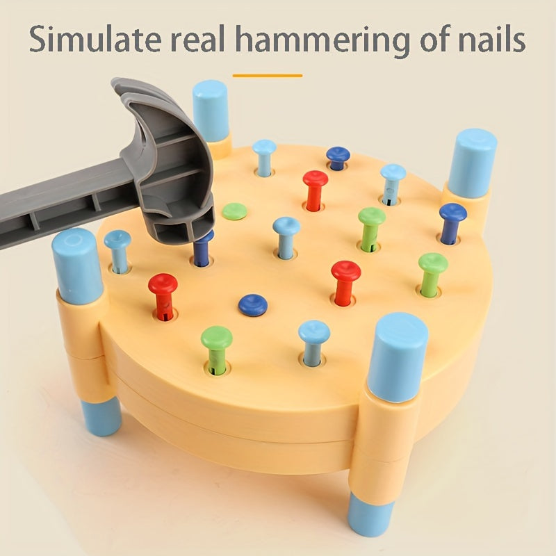 Kids Nail Knocking Table Chain Puzzle Toy