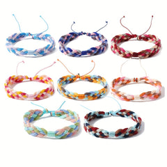 Gradient Braided Friendship Bracelet Summer Beach Ornament