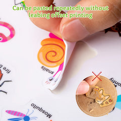 Portable Children's Quiet Books Cartoons Stickers Music Education Toys