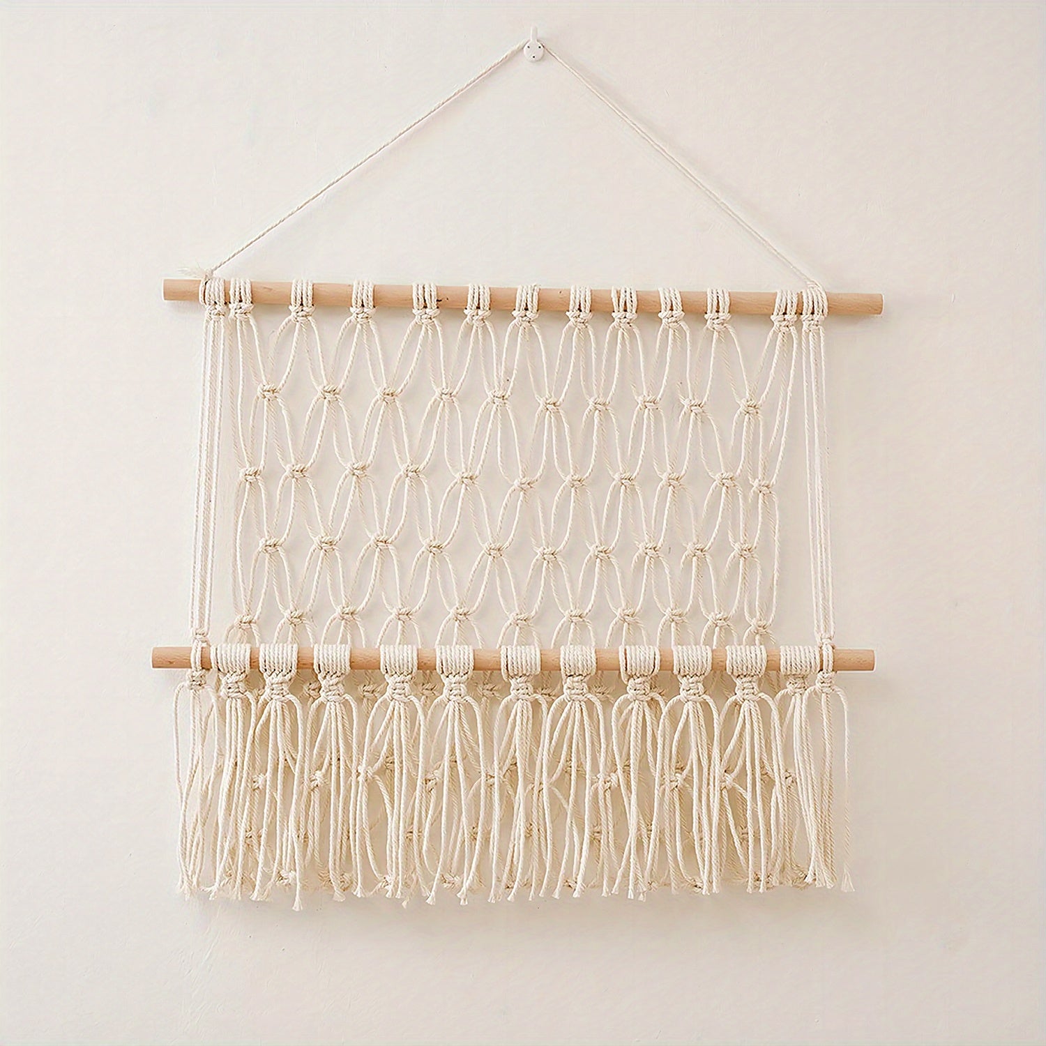 Macrame Woven Animal Hammock for Nursery & Playroom Organization