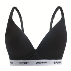 Letter Print Push Up Bra Women's Lingerie & Underwear