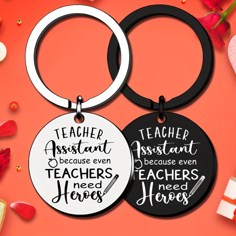 Teacher Assistant Keychain Even Teachers Need Heroes Teaching Assistant Apprecia