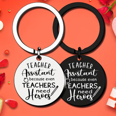 Teacher Assistant Keychain Even Teachers Need Heroes Teaching Assistant Apprecia