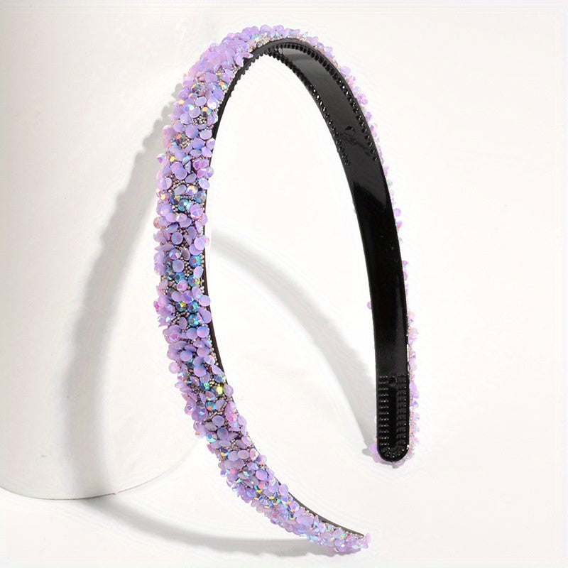 Rhinestone Pearl Headband Glitter Hair Band Women