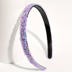Rhinestone Pearl Headband Glitter Hair Band Women