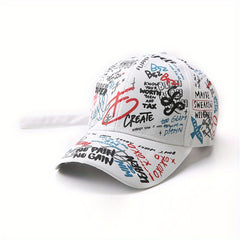 Cartoon Graffiti Hipster Peaked Hat Street Baseball Cap Adjustable