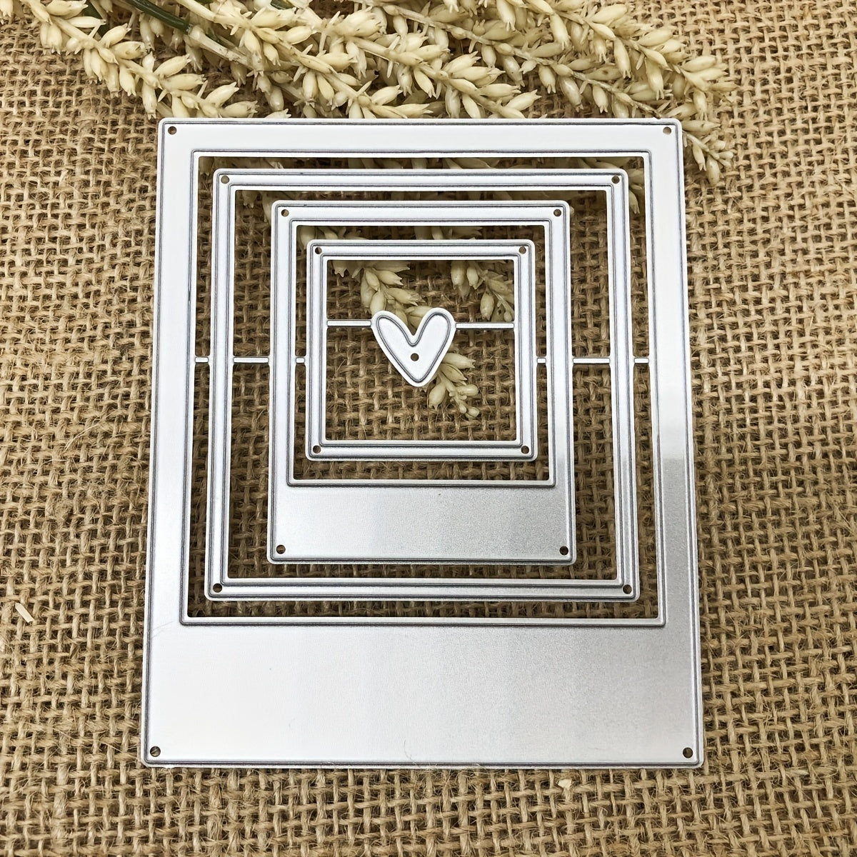1pc Heart-shaped Square Metal Embossing Cutting Die