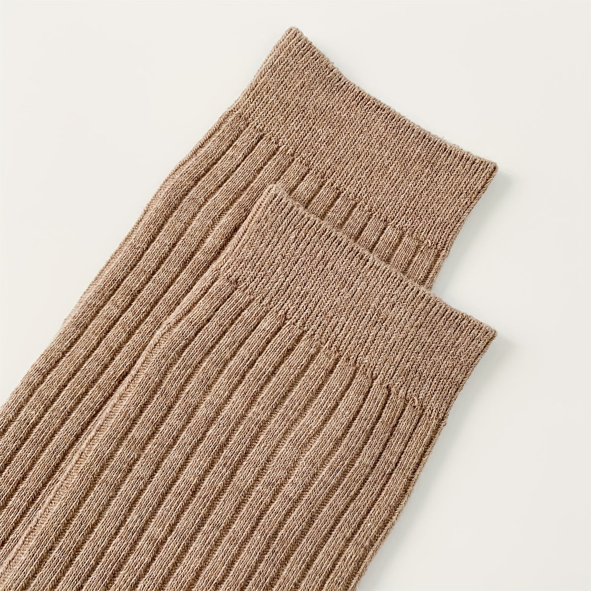 Solid Ribbed Knee High Socks Women's Stockings & Hosiery