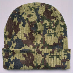 Camouflage Windproof Knit Beanie Hat Autumn Winter Warm Ski Cold Hat