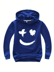Kids Smile Face Hoodie Soft and Cozy Pullover Sweatshirt for Boys Girls