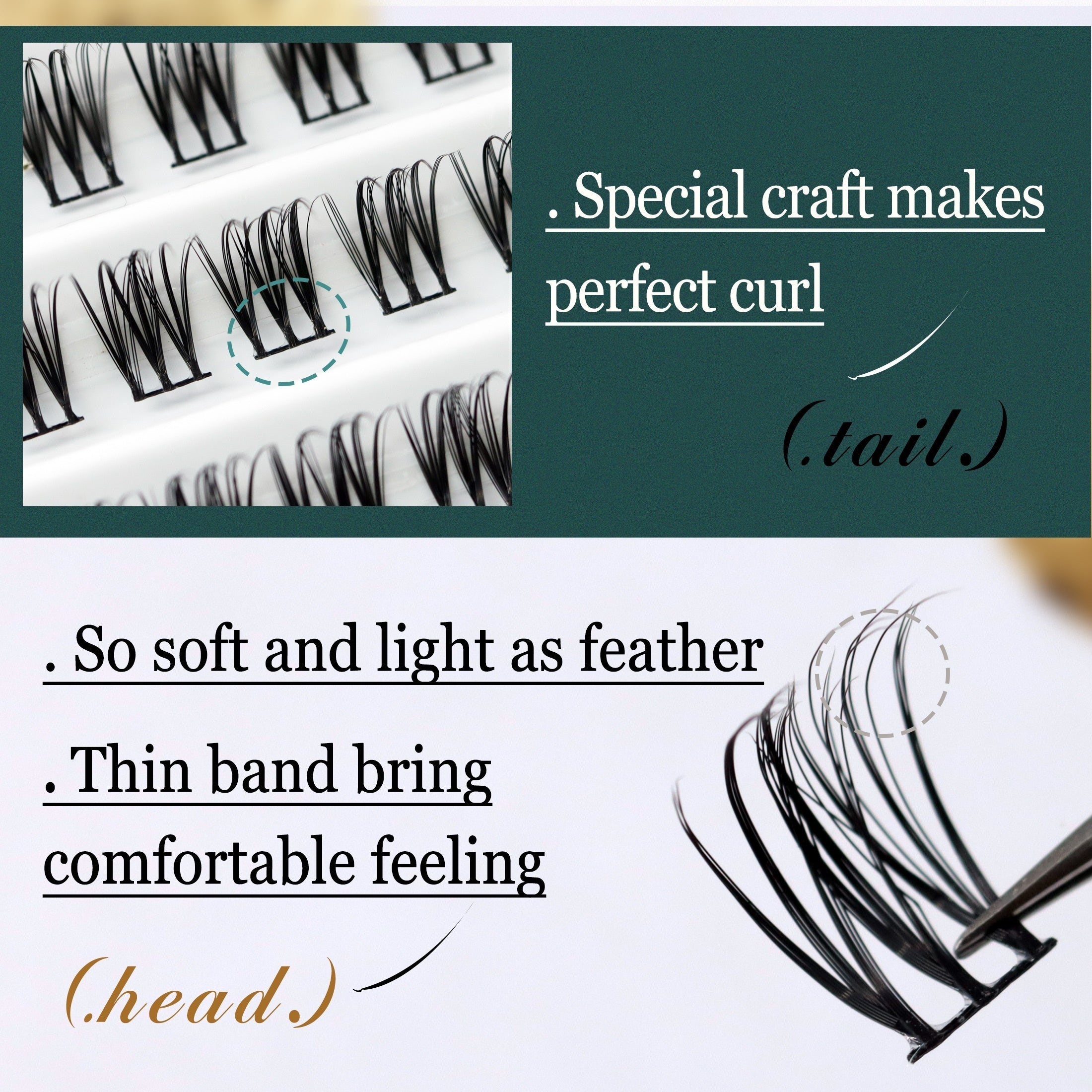 10 Rows Cluster False Eyelashes Large Capacity Individual Lashes
