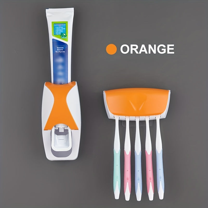 Automatic Toothpaste Dispenser and Toothbrush Holder