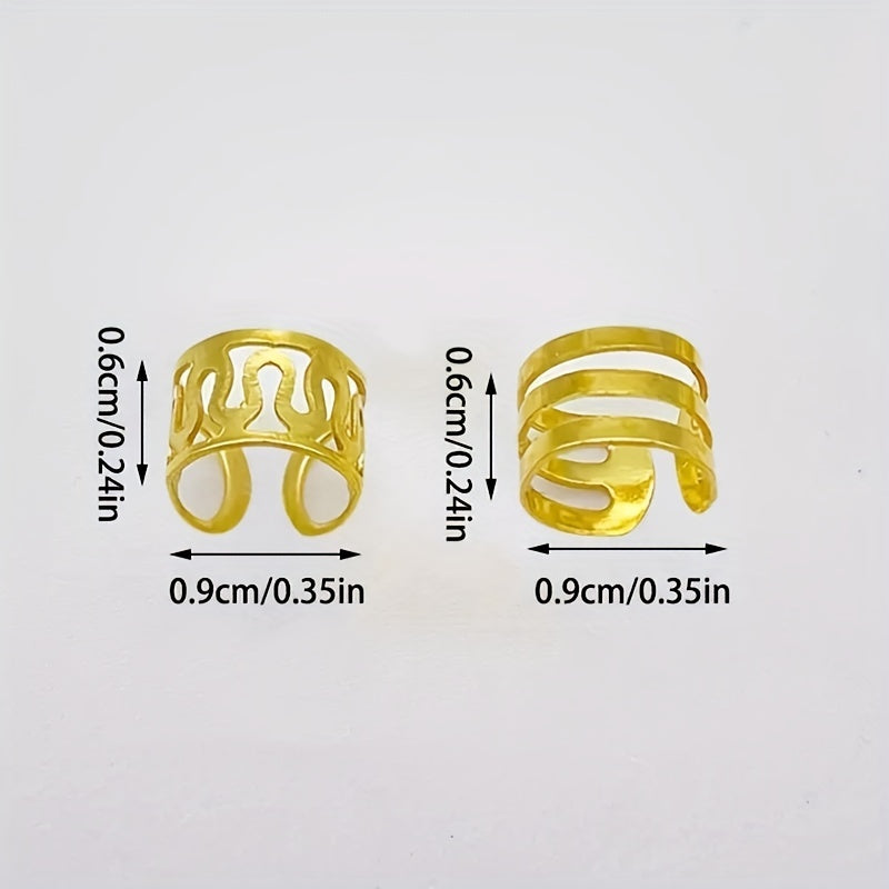 100PCS Viking Hair Beads Coil Rings Clips Metal Cuffs Loc Hair Jewelry