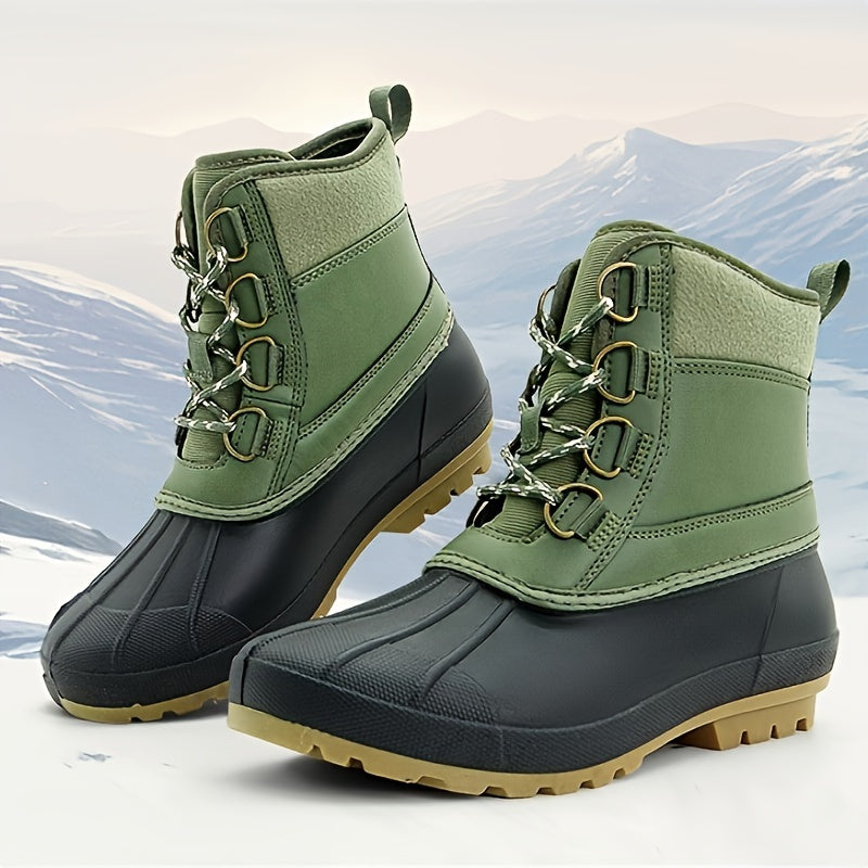 Men's Snow Boots Non Slip Lace Up Shoes For Outdoor Activities