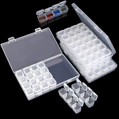 3pcs Diamond Painting Embroidery Box 28 Grids Plastic Storage Containers