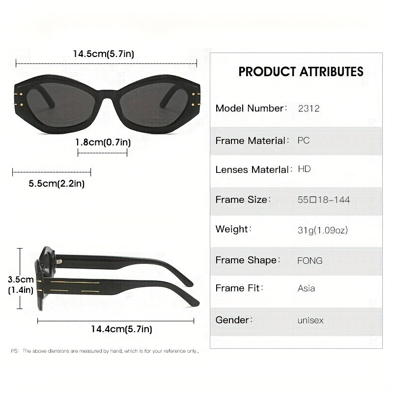 Y2K Polygonal Sunglasses Gradient UV400