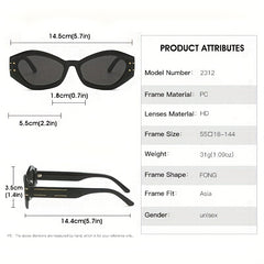 Y2K Polygonal Sunglasses Gradient UV400