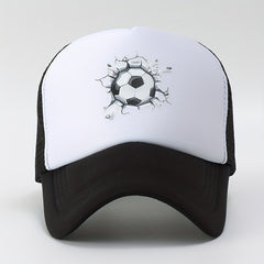 Football Printed Mesh Baseball Cap Sunshade Dad Hat