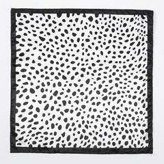Small Square Satin Scarf Solid & Irregular Print Neckerchief Hair Wrap
