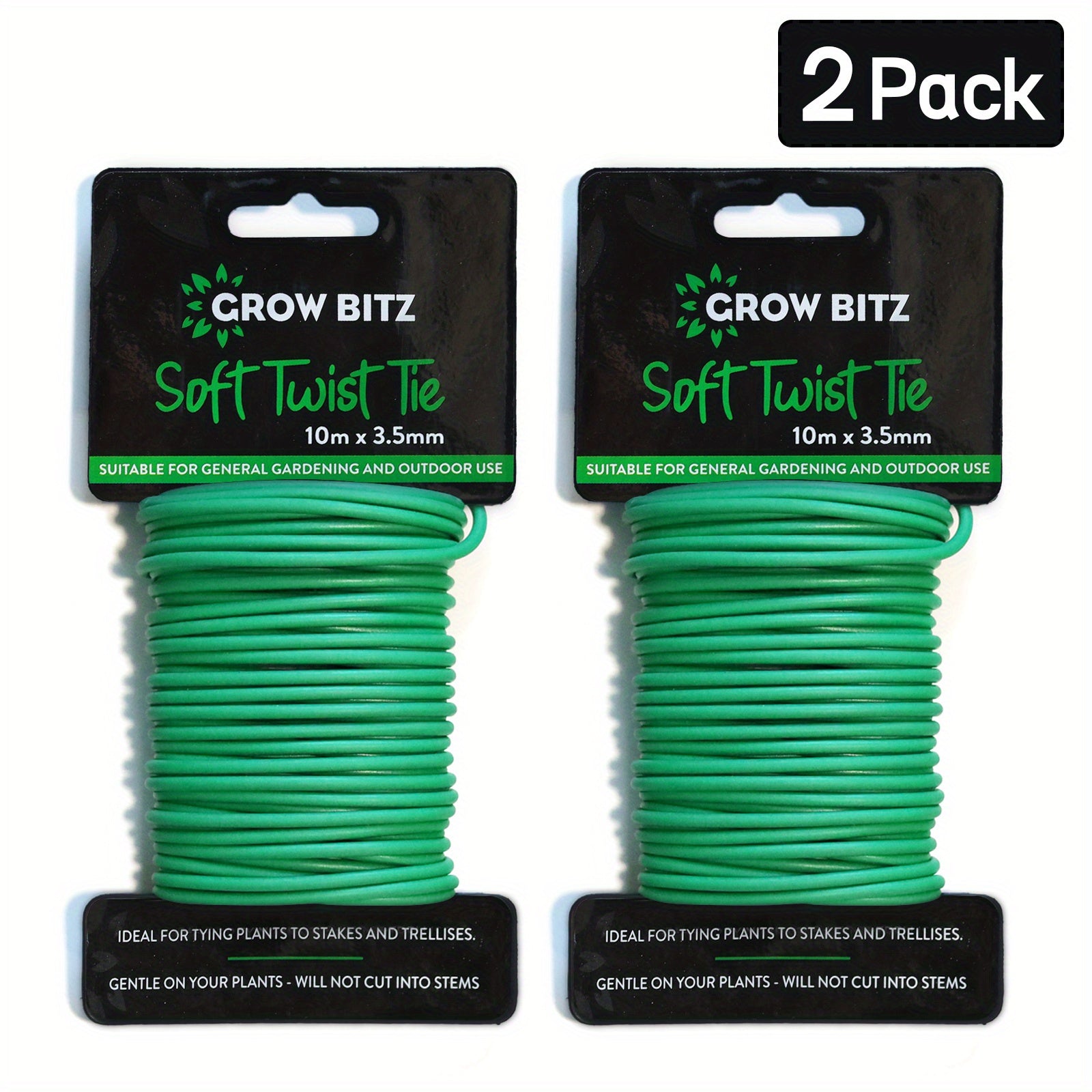 Soft Twist Tie 32 8ft Green TPR Reusable Garden Ties Support Plant Vines