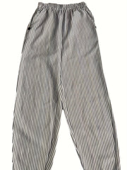  Women's Stripe Print Elastic High Rise Trousers