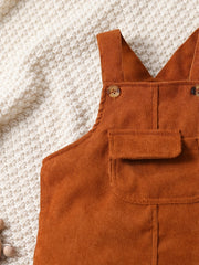 Baby Casual Brown Overalls for Autumn and Winter