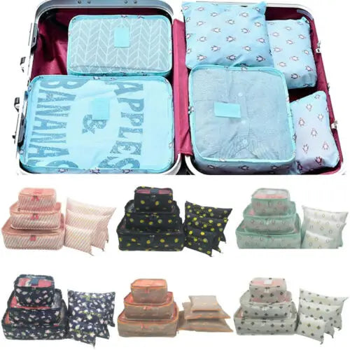 6Pcs Waterproof Storage Bag Travel Luggage Bag Organizer Bags