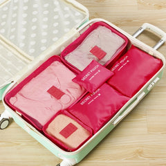 6Pcs Waterproof Travel Clothes Storage Bags Luggage Organizer Pouch