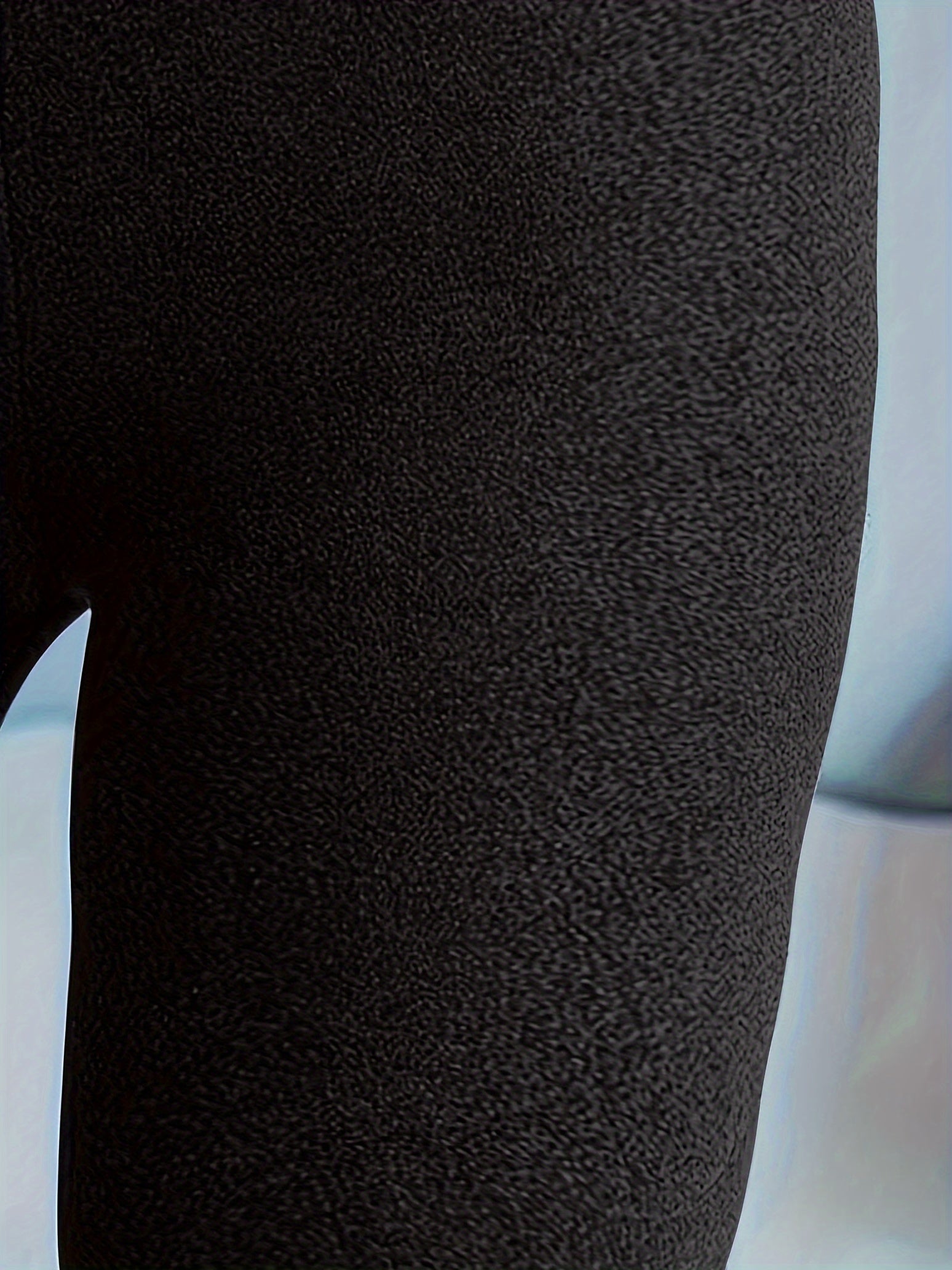  Solid Fleece Lined Leggings High Rise Stretch Leggings