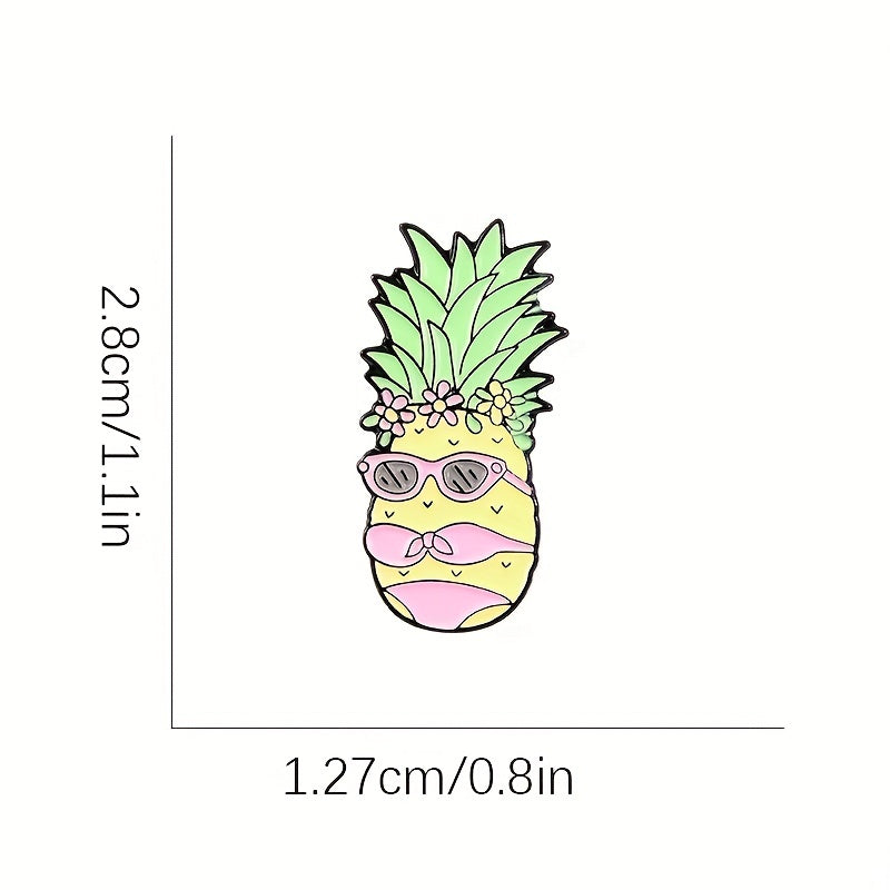 Creative Pineapple Shaped Bikini Alloy Brooch