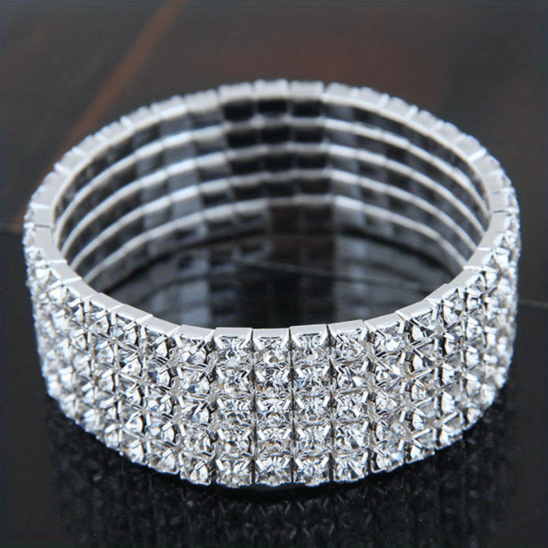 Men's Zircon Anklet Bracelet Dainty Faux Diamond Stretchy Anklet