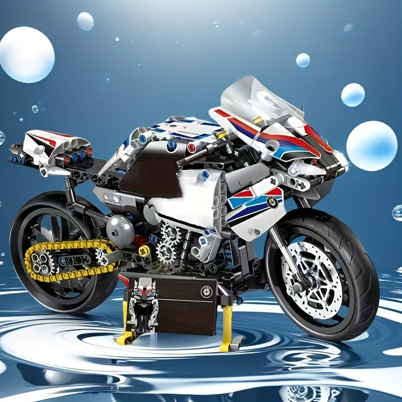 2000pcs Racing Motorcycle Building Blocks for Adult Collectors