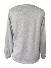 Cowboy Print Crew Neck Long Sleeve T shirt Women's Clothing
