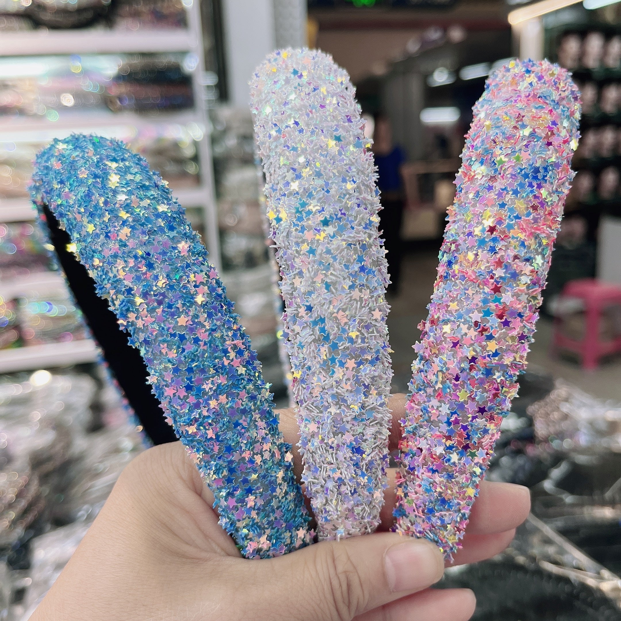 Colorful Star Sequin Headband Glitter Hair Band for Women Girls