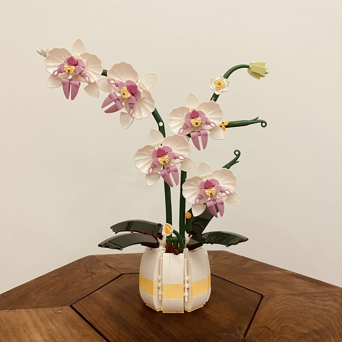 Orchid Building Block Phalaenopsis Bouquet Desktop Ornament Home Decoration