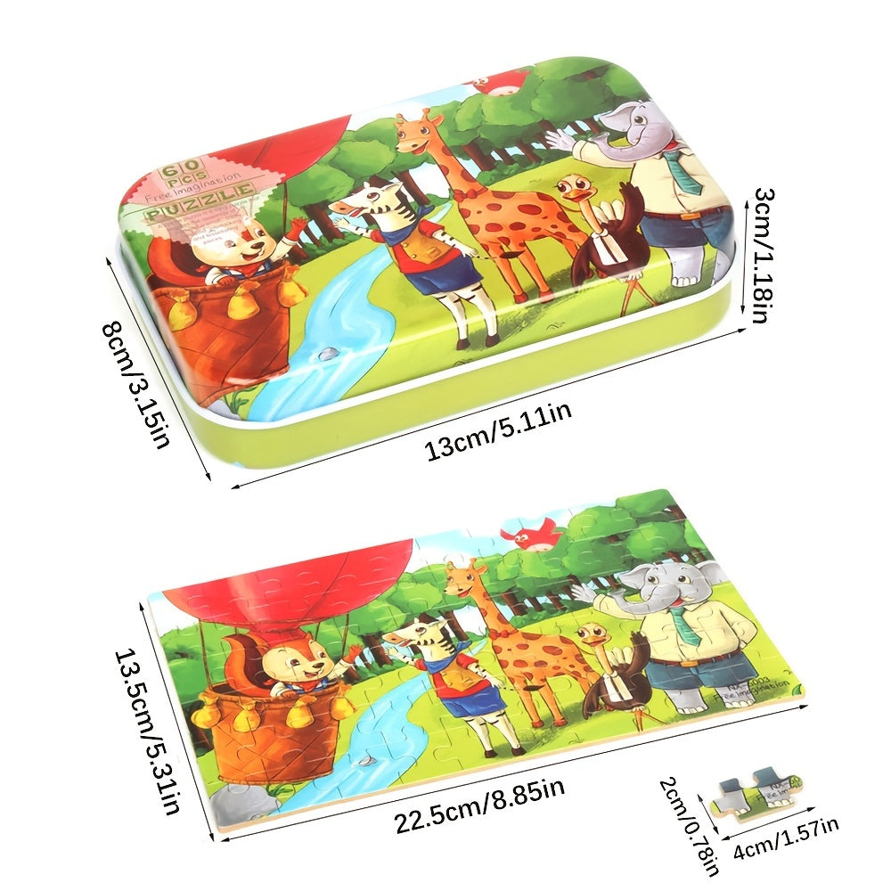 60pcs Cartoon Jigsaw Puzzle for Kids Educational Toys