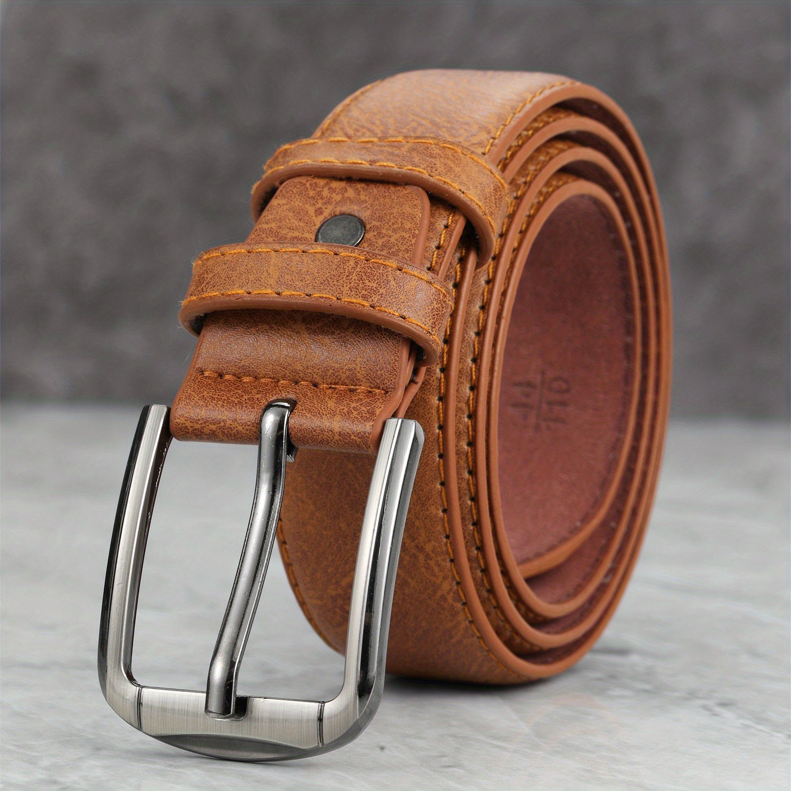 Men's Pin Buckle Belt PU Leather Casual Jeans Pants Waist Strap