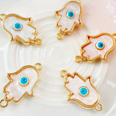 5pcs Car Wheel Drip Oil Devil's Eye Pendant Necklace Bracelet DIY