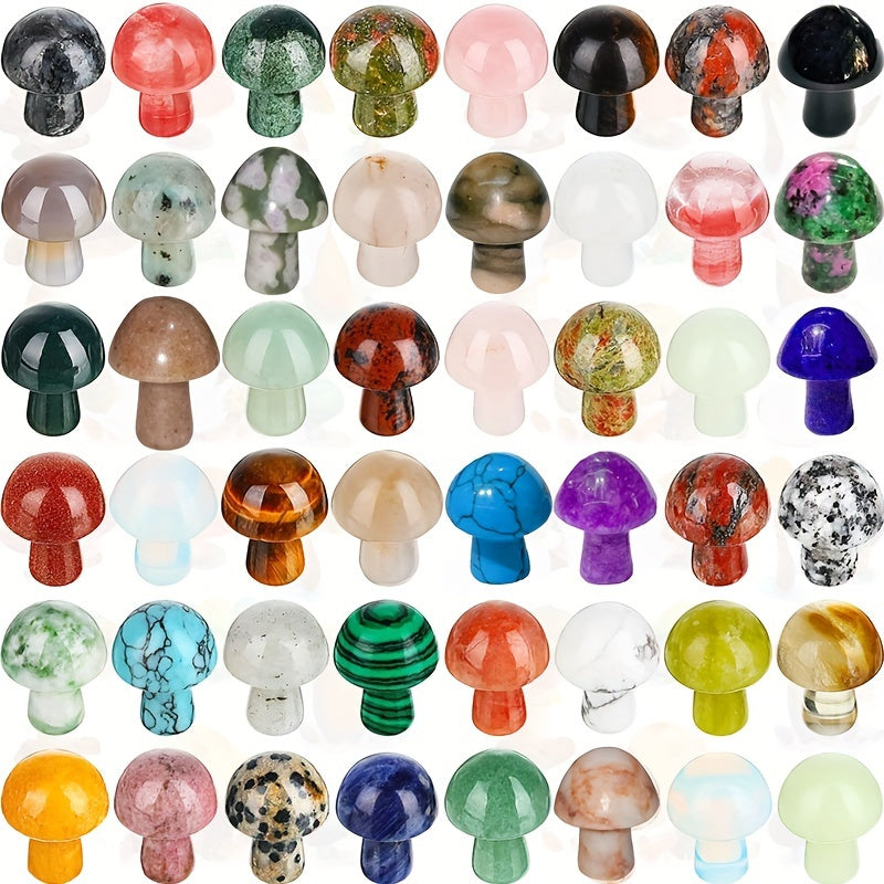 Natural Crystal Mushroom Agate Amethyst Ornaments