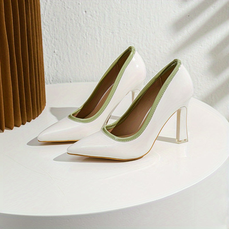 Women's Pointed Toe Pumps Slip On High Heels Lightweight Office Shoes