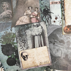 Vintage Halloween Ghost Scrapbook Papers Pack - 12pcs