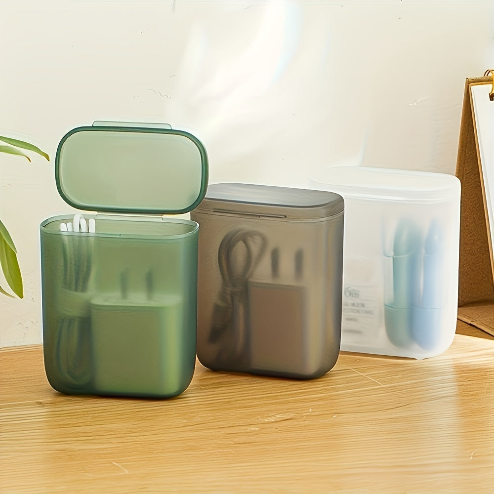Desktop Cable Storage Box Dust-proof Compartment Charging Cable Organizer