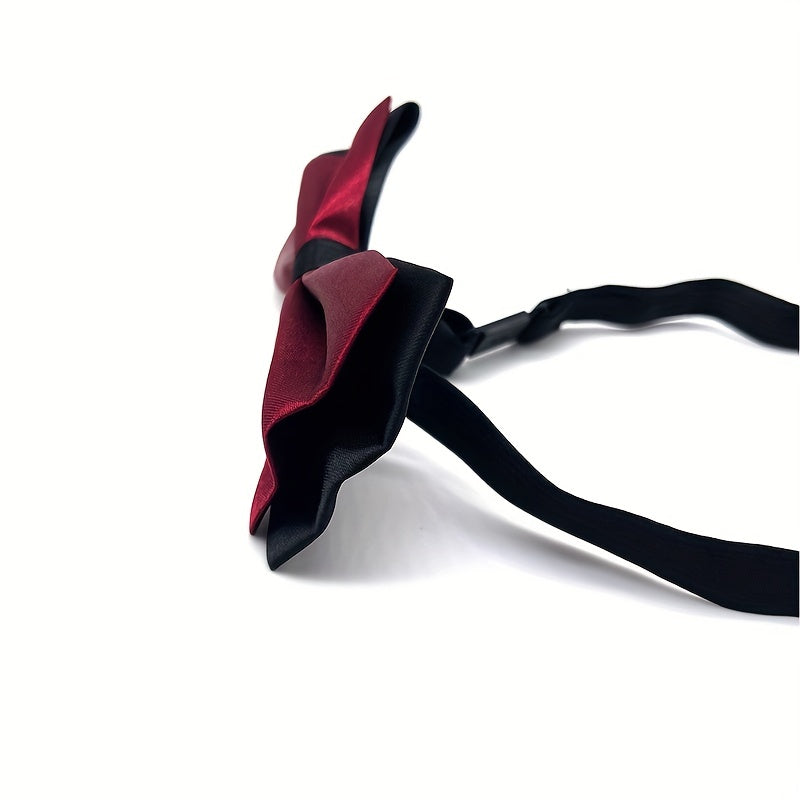 Red Men's Bow Tie - Double Layer Party Accessory