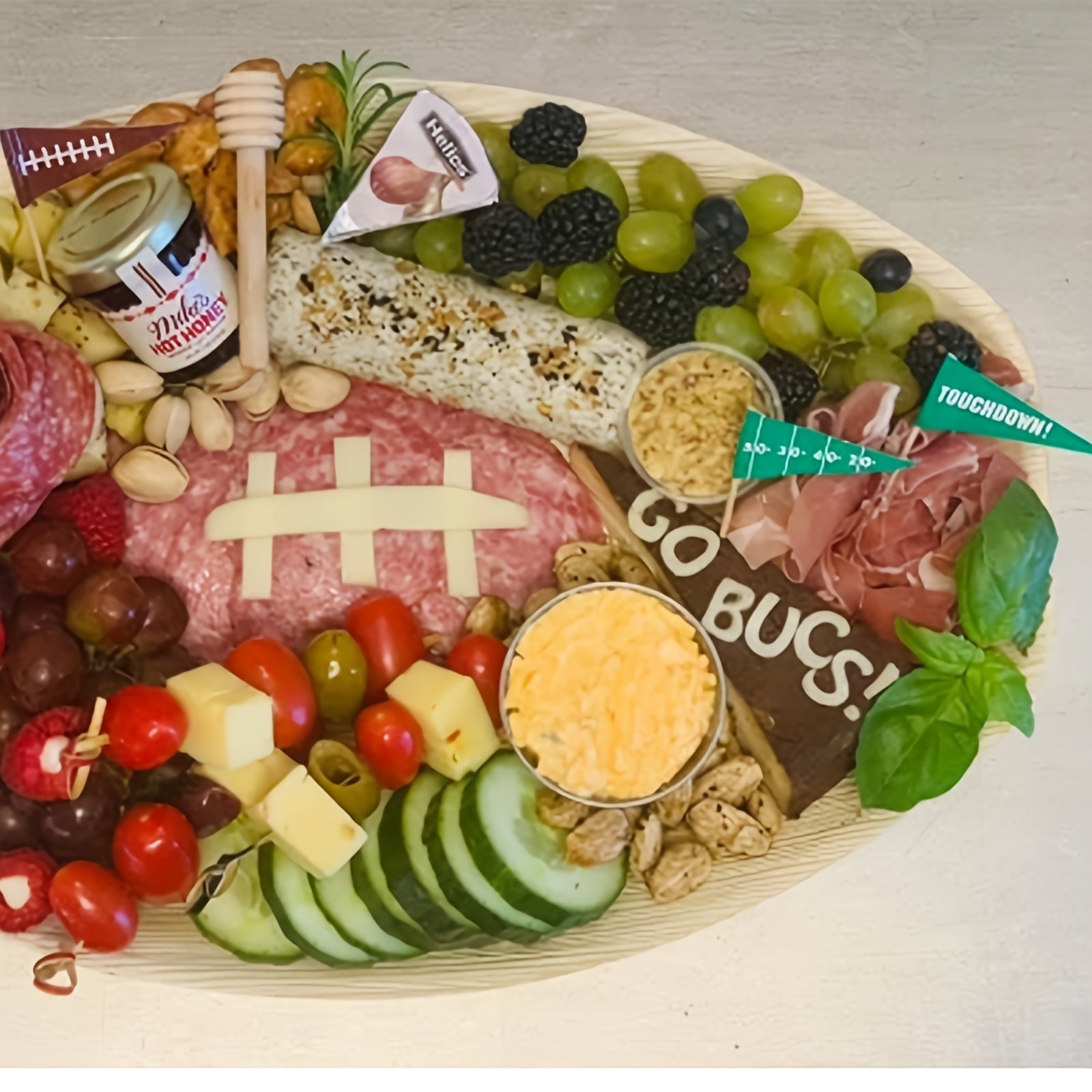 24pcs Football Cupcake Toppers B Rugby Touch Down Birthday Party Decor
