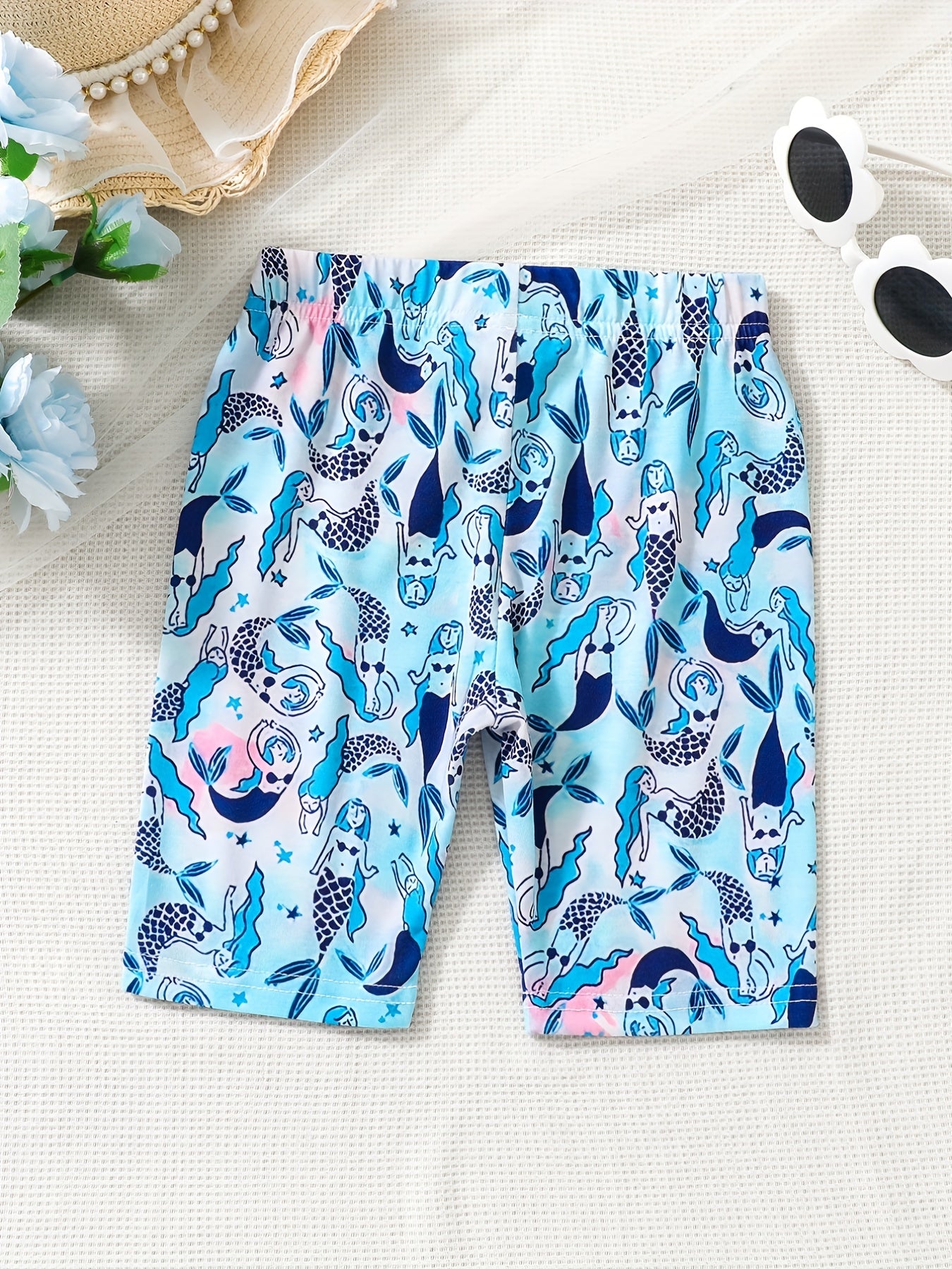 Girls' Graffiti Skinny Shorts Leggings for Outwear Dance Bike Shorts